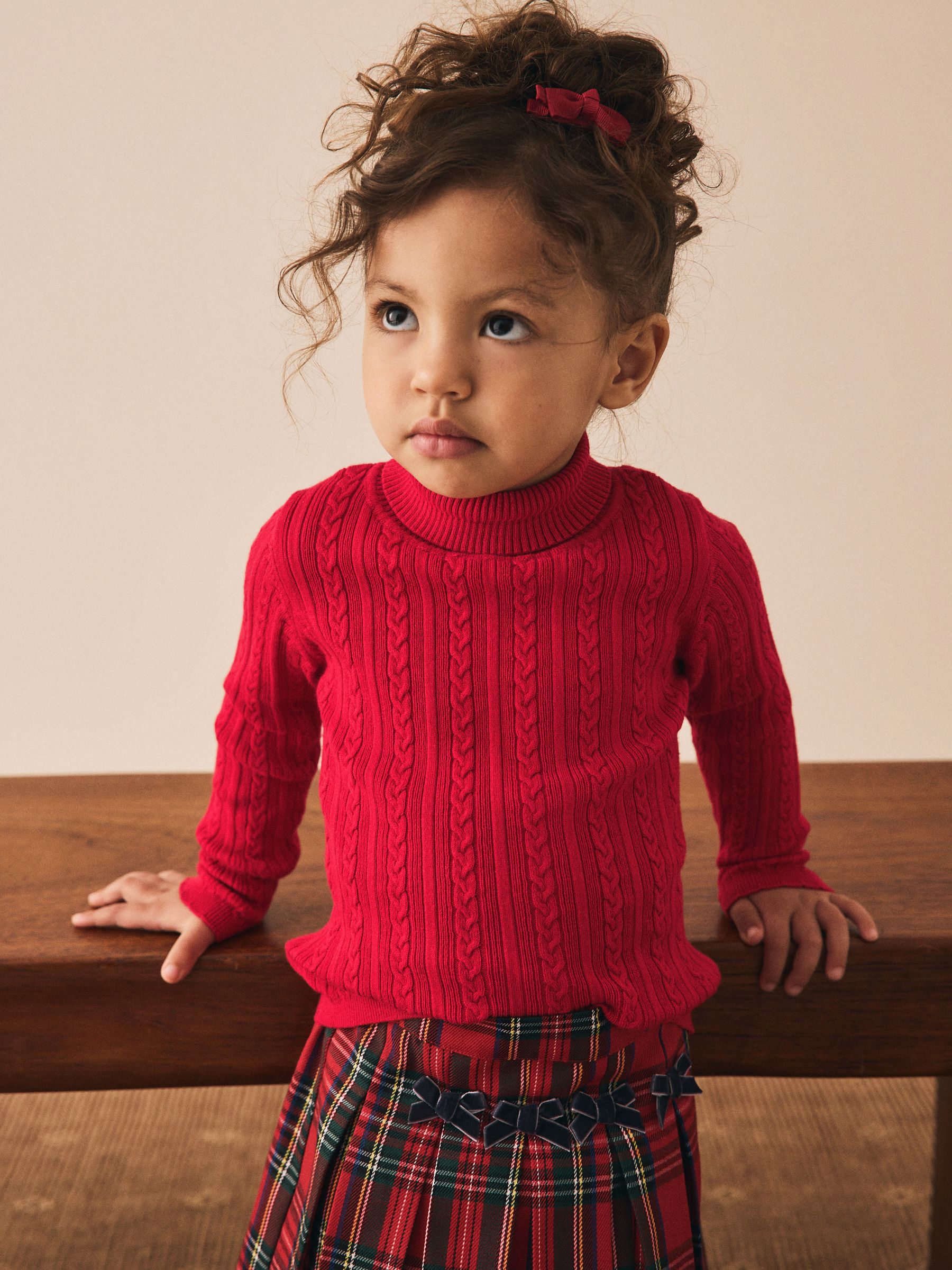 Rood - Trui met rolkraag (3 mnd-10 jr)