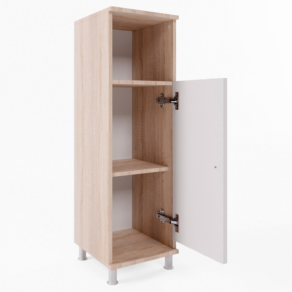 VICCO Badschrank FYNN Weiß Eiche Sonoma - Beistellschrank Regal Badregal Kommode