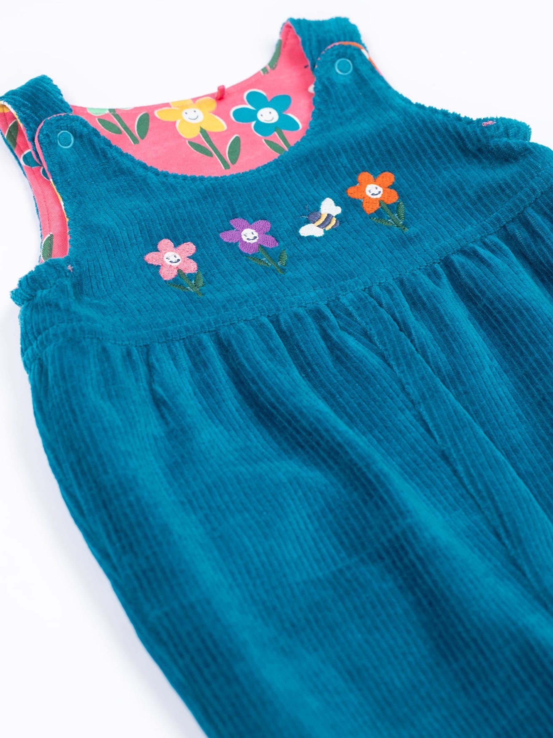 Frugi Blue Helen Reversible Dungarees
