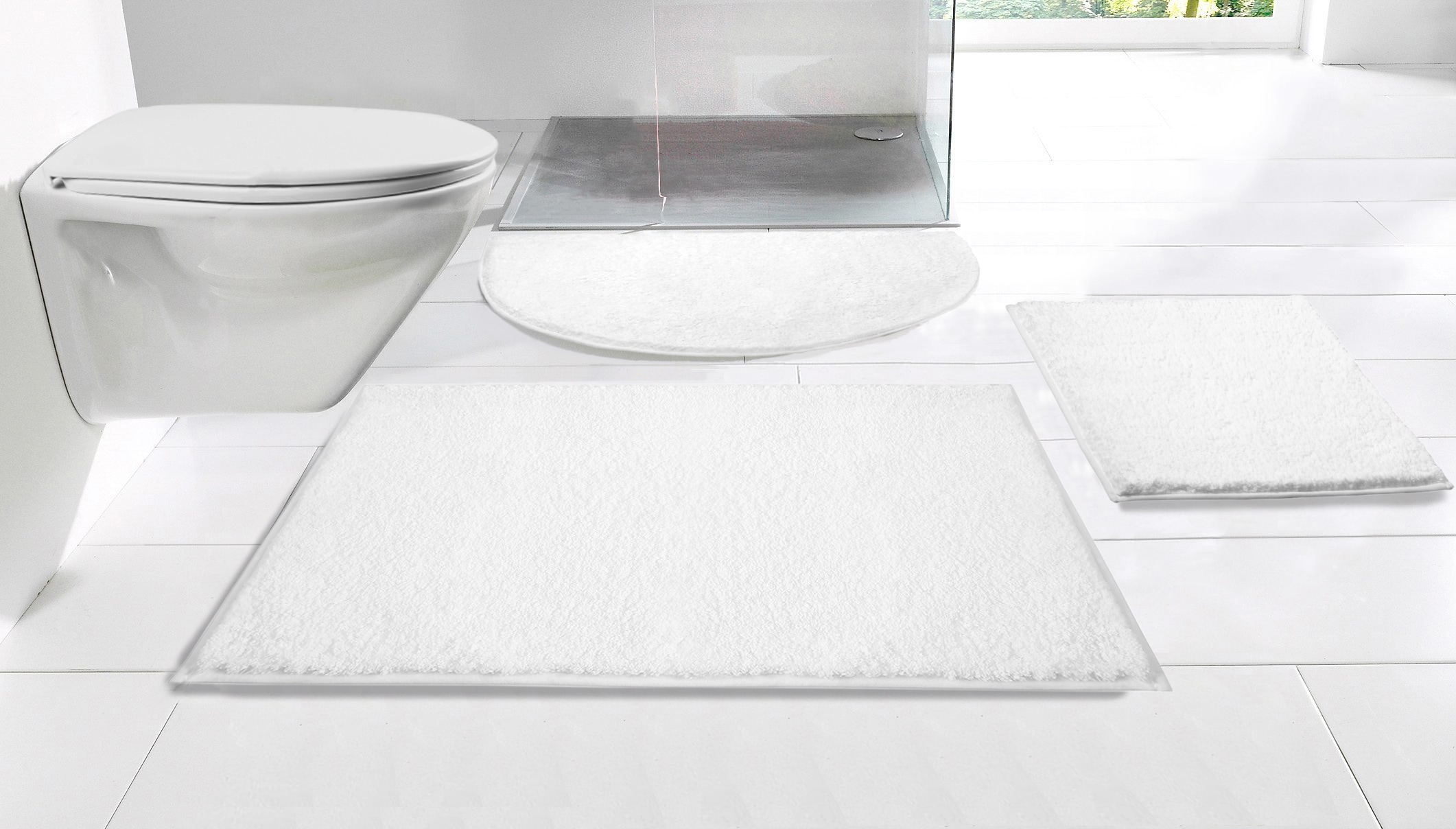 my home Badematte »Juna, Badteppich« Höhe 15 mm rutschhemmend beschichtet fussbodenheizungsgeeignet | strapazierfähig besonders weich, Badematten, unifarben