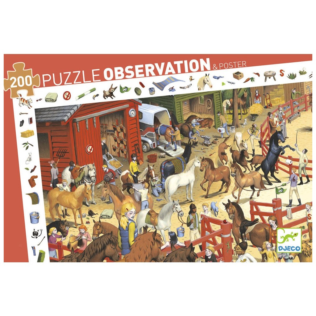 Puzzle observation - Equitation 200 pièces