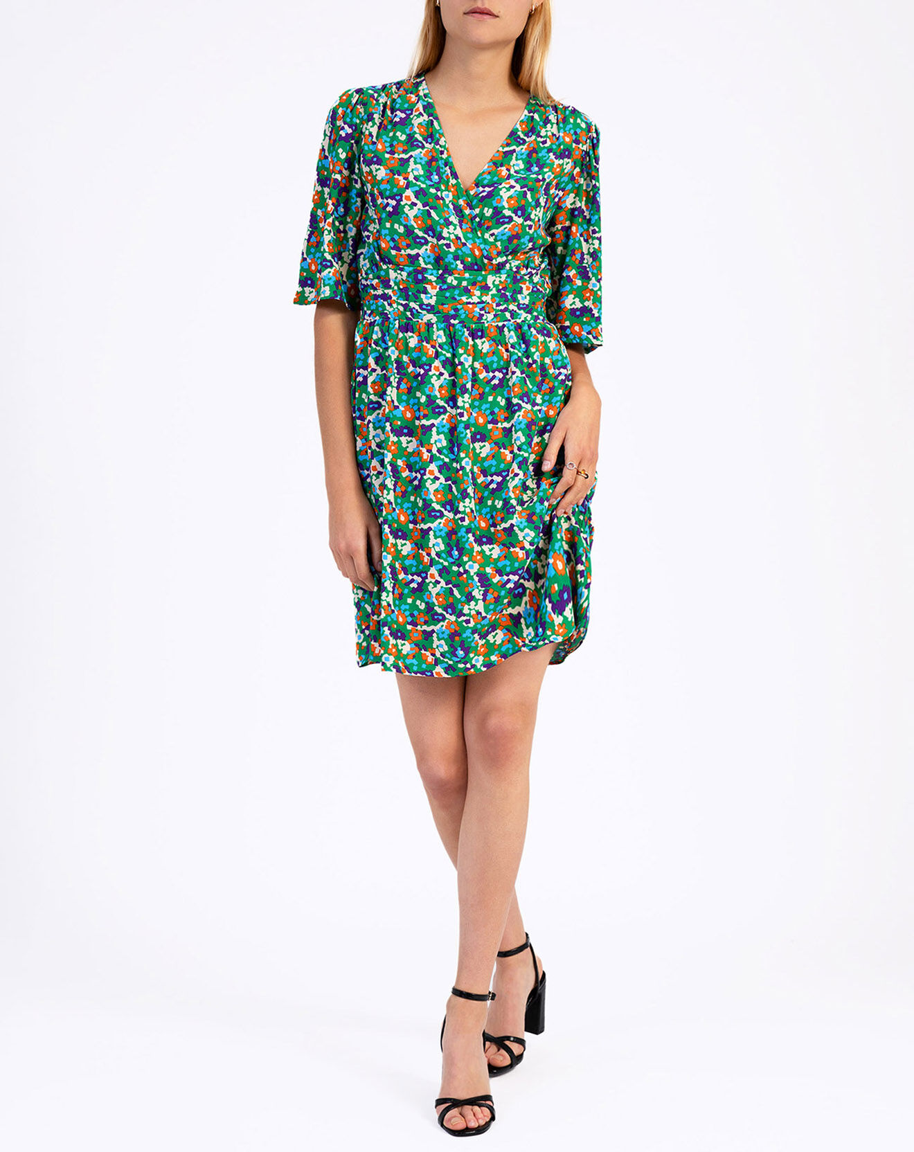 An'ge Robe Millow vert/multicolore