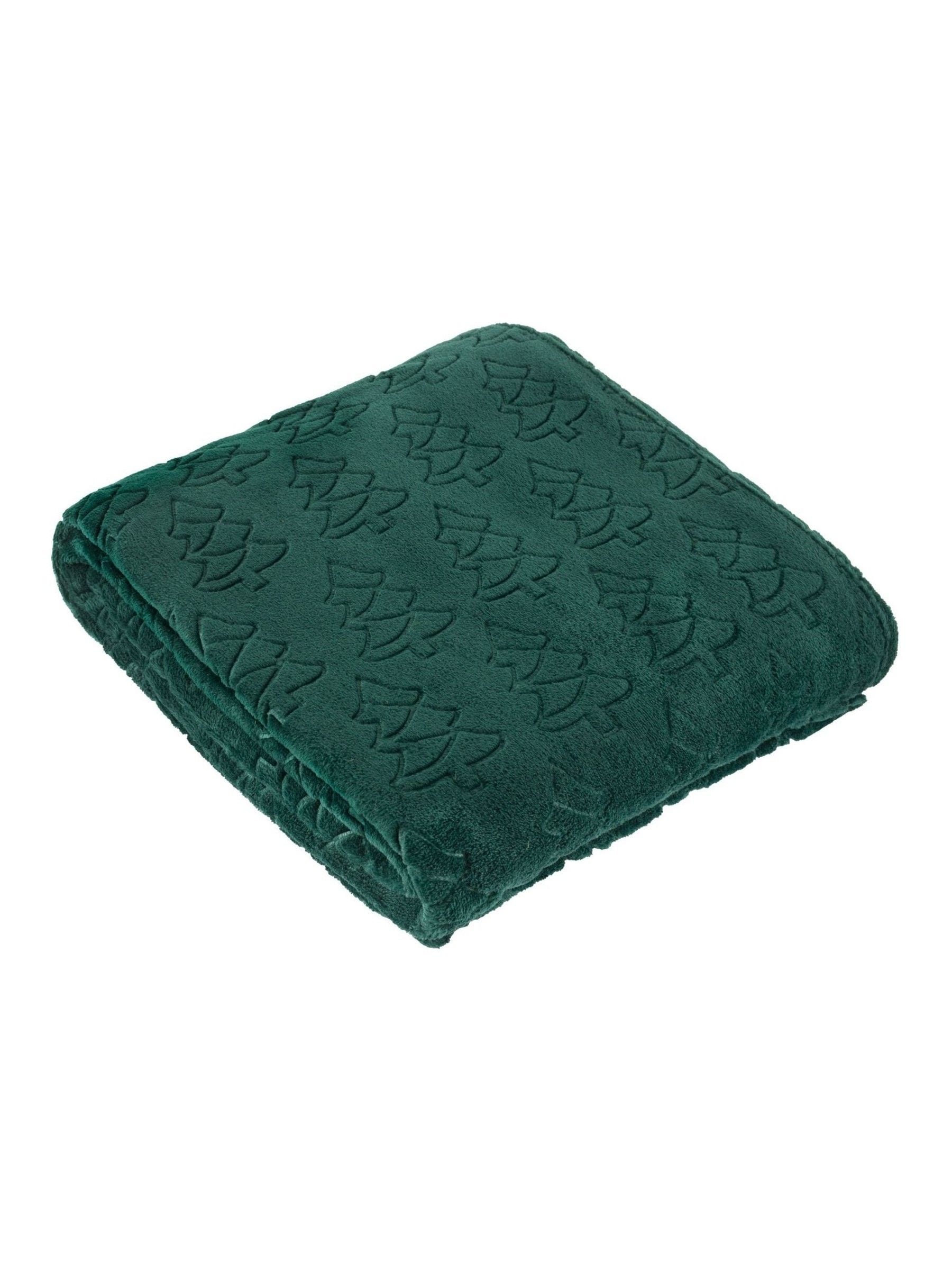 Furn Christmas Festive Trees Fleece Throw