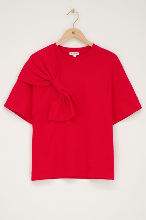 Rood T-shirt met strik