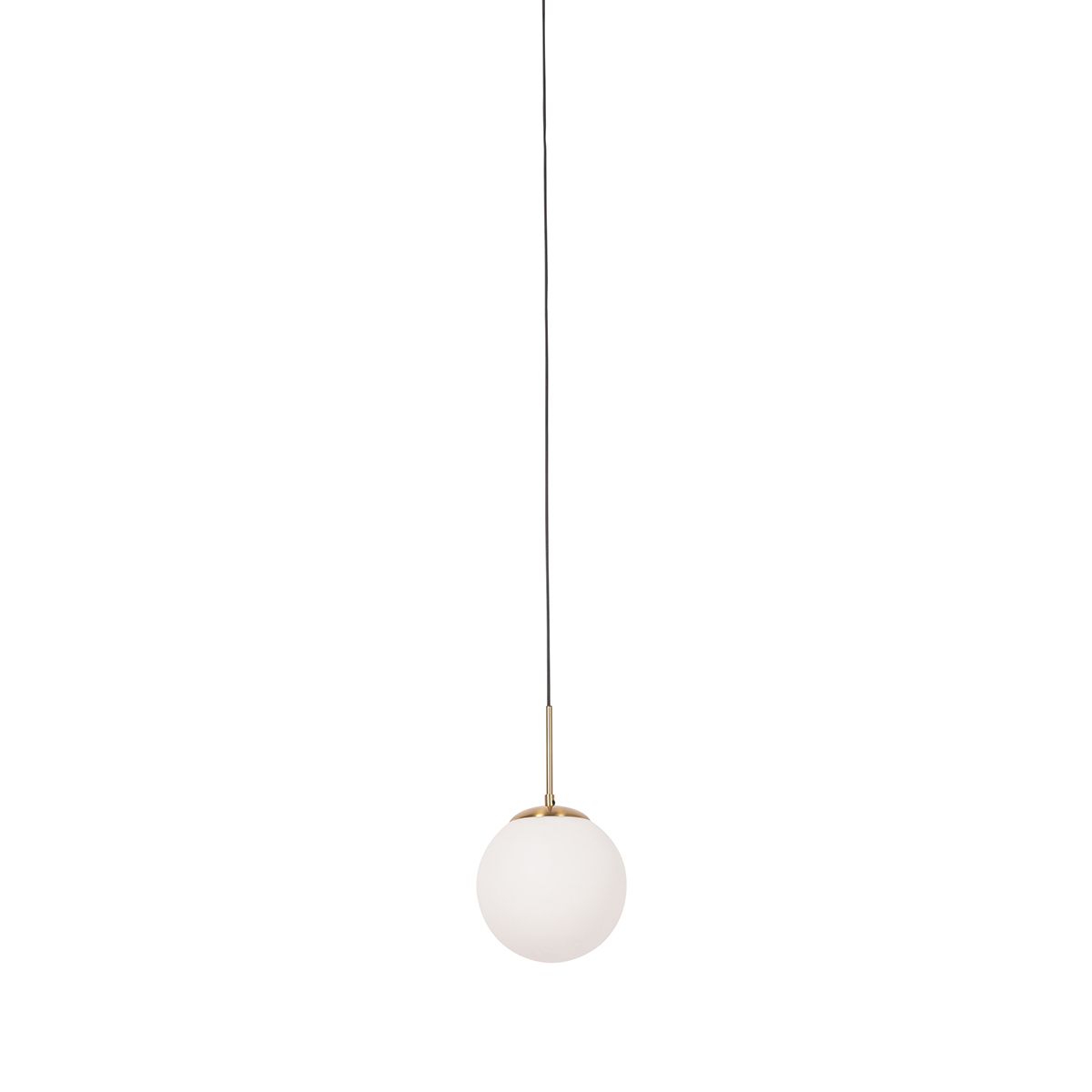 Art Deco hanglamp goud met opaal glas incl. rail adapter wit 1-fase - Slimline Flore