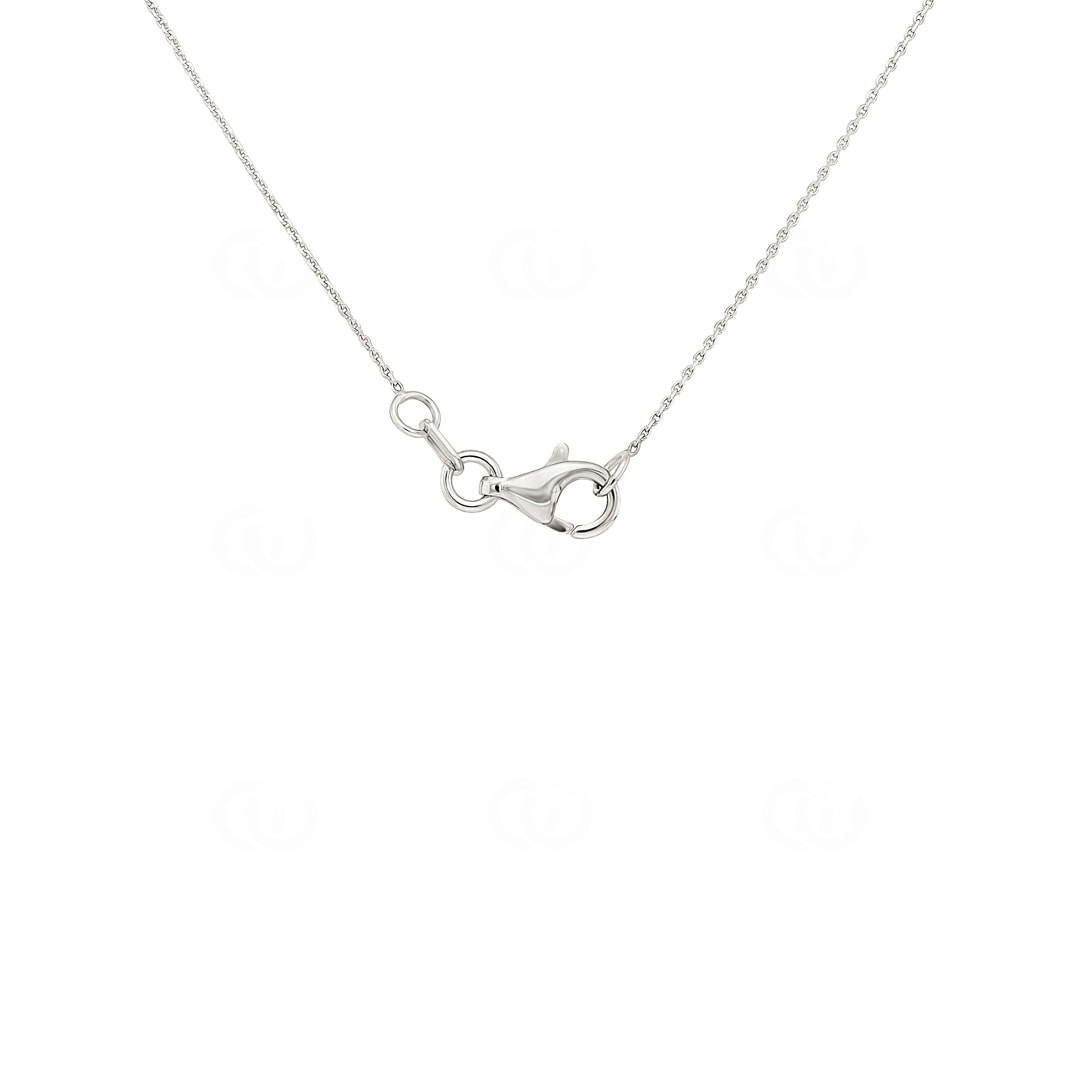 Collier mit Anhänger 750/18 K Weissgold  mit Diamanten 0.21 ct H/si