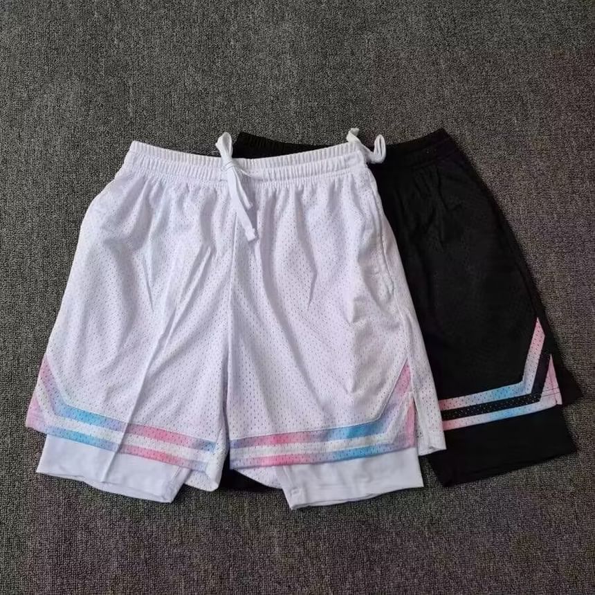 Lingaris - Mock tweedelige joggingbroek met trekkoordtaille