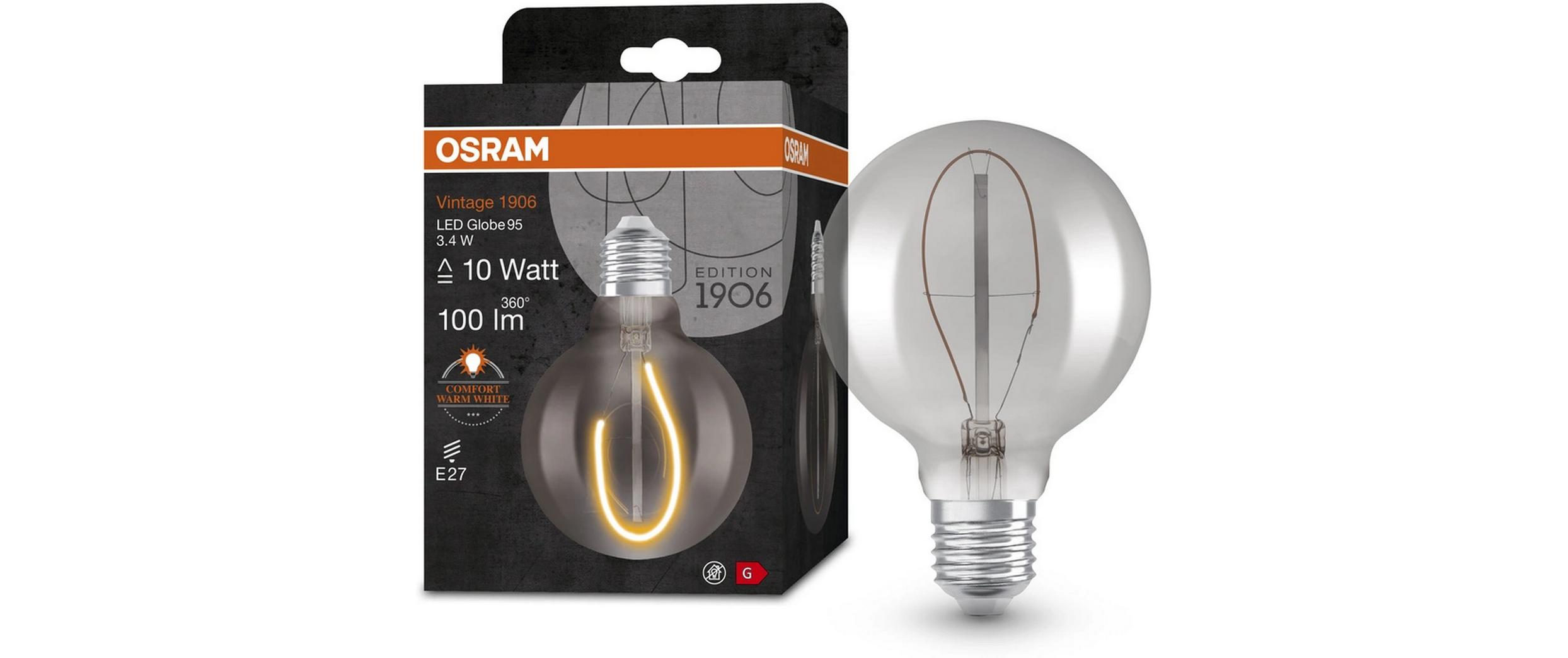 Lampe Vintage 1906 Globe 95 10, 3.4W, E27, WarmweissLED-Lampen, Vintage-Edition