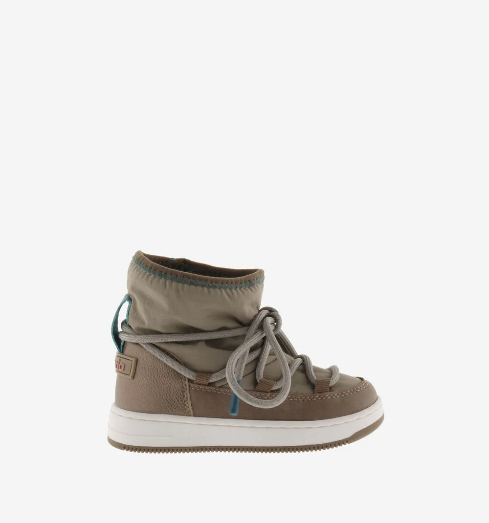 TIEMPO BOTTE NYLON & MÉTAL Bottes après-ski pour filles TAUPE