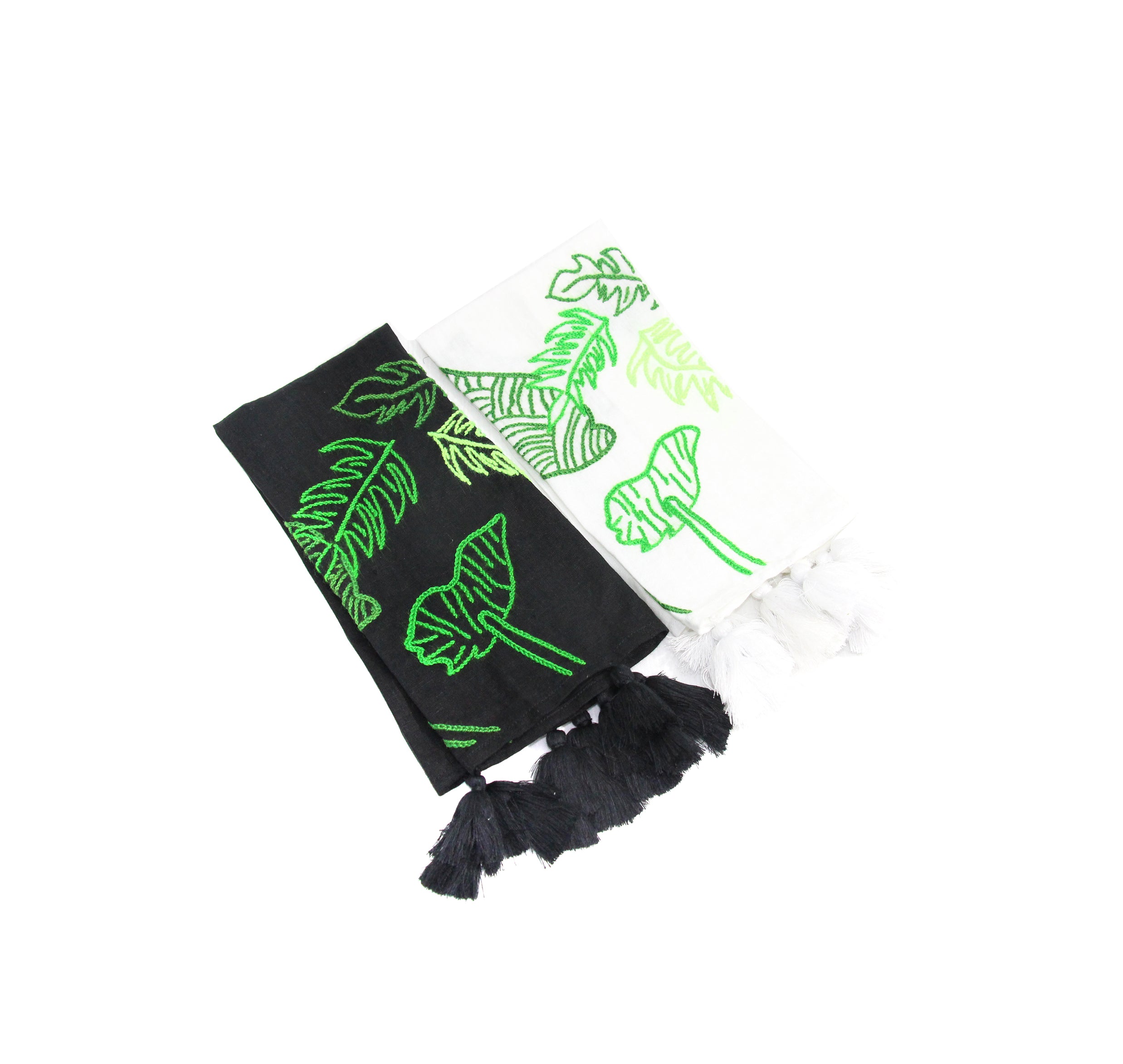 Serviette brodée à la main