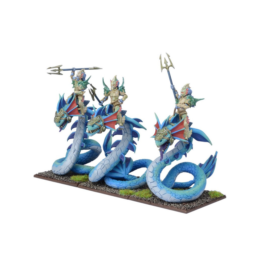 Kings of War - Forces de la Nature - Régiment de Naïades sur Wyrms