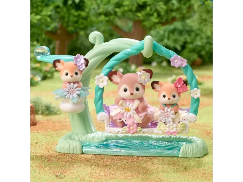 Sylvanian Families Baby Hjortene - Blomstergynge Sæt