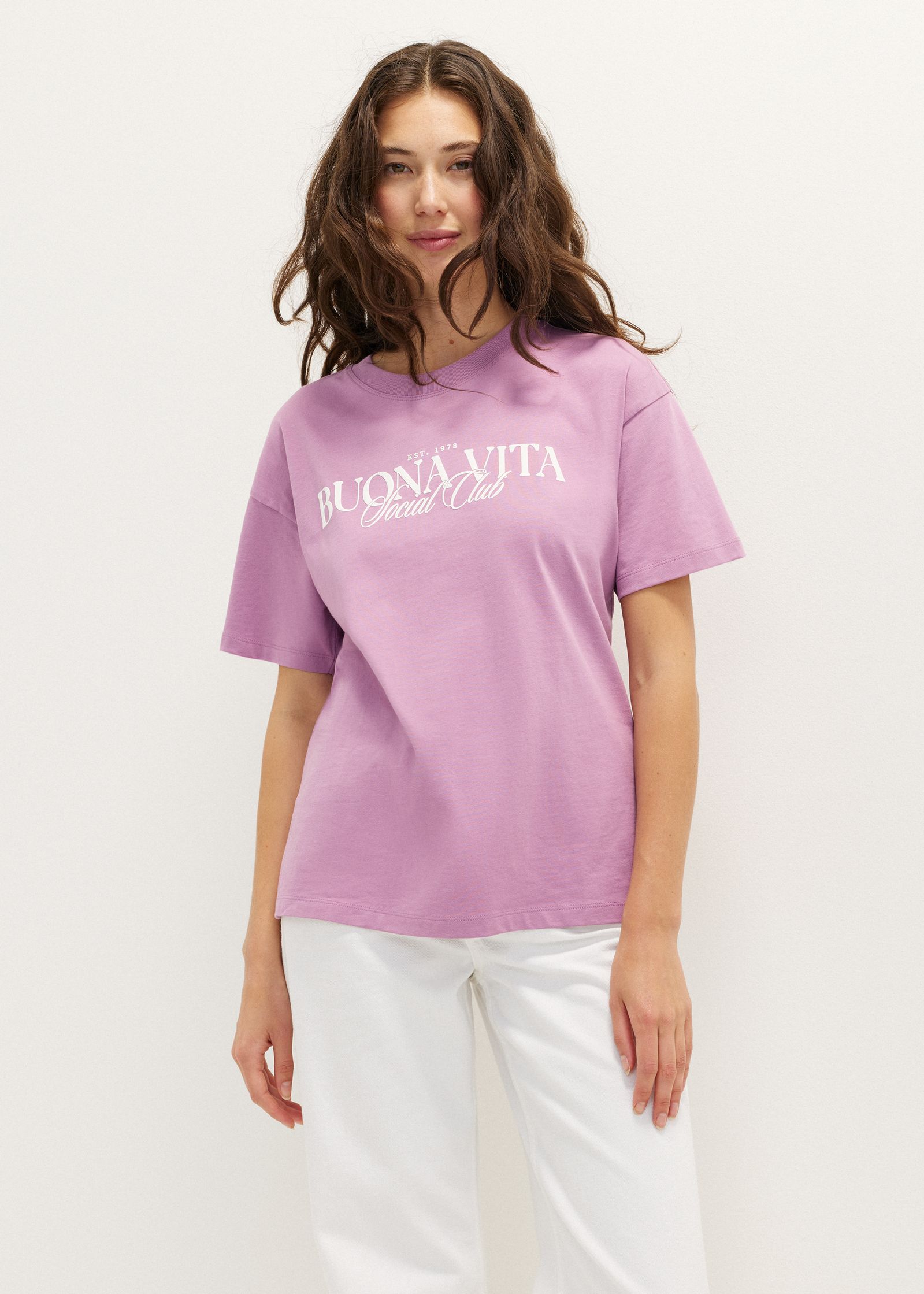 T-shirt met tekstprint