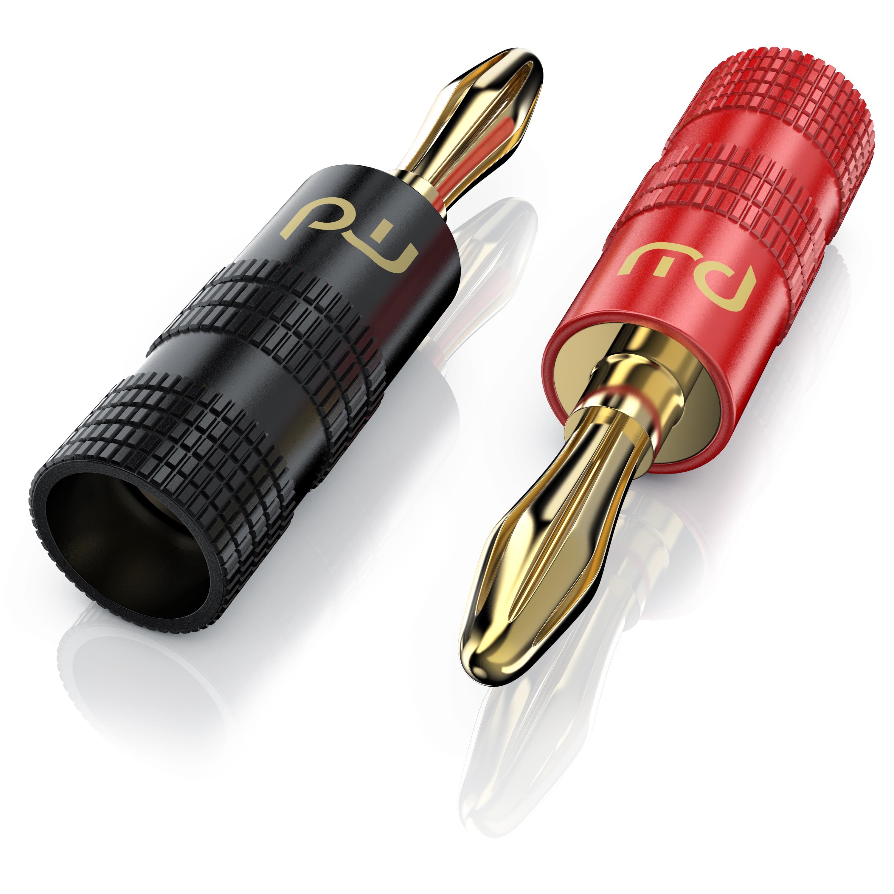 Primewire Audioadapter Bananenstecker für Kabel bis 4mm² für Lautsprecherkabel, Verstärker