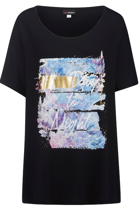 T-Shirt, großer Druck, Halbarm