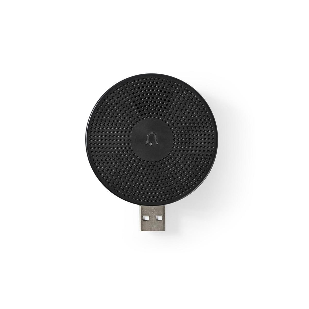 Nedis SmartLife-Klokke | Wi-Fi | Tilbehør til: WIFICDP10GY / WIFICDP30WT / WIFICDP40CWT | USB-Strøm | 4 Lyder | 5 V DC | Justerbar volum | Sort