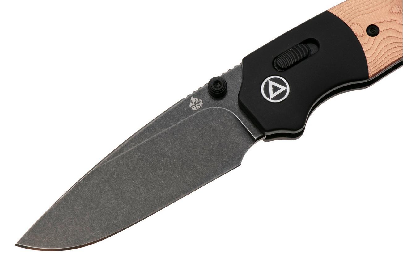 QSP Knife Vault QS157-D2 Blackwashed 14C28N, Copper Foil G10, zakmes, Jacob Lundquist design
