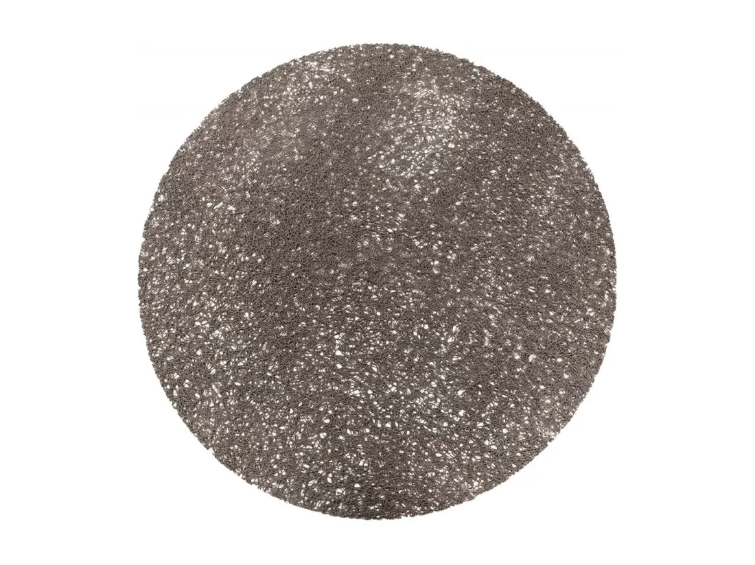 Set de table rond 38 cm pvc tortilla gris