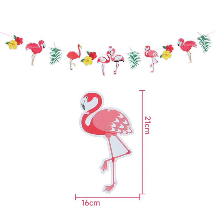 (2.5m) Papier Flamingo Girlande Sommer Party Tropical Dekoration Mottoparty Accessoire