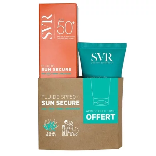 Sun Secure - Fluide très haute protection SPF50+ 50ml + Lait Après Soleil Offert 50ml - SVR