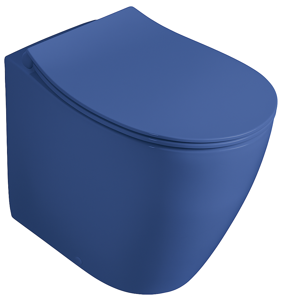 Isvea Sentimenti staande toiletpot randloos 52x36cm blauw