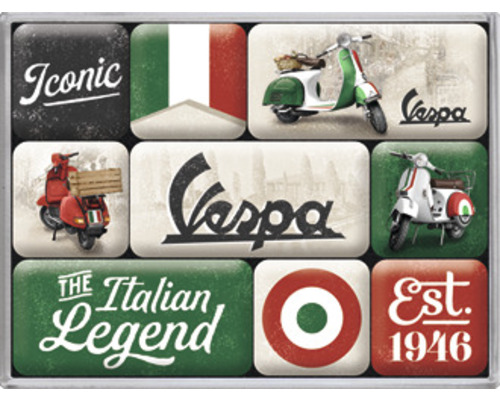 Magneetset Vespa Italiaanse Legende 6x8 cm
