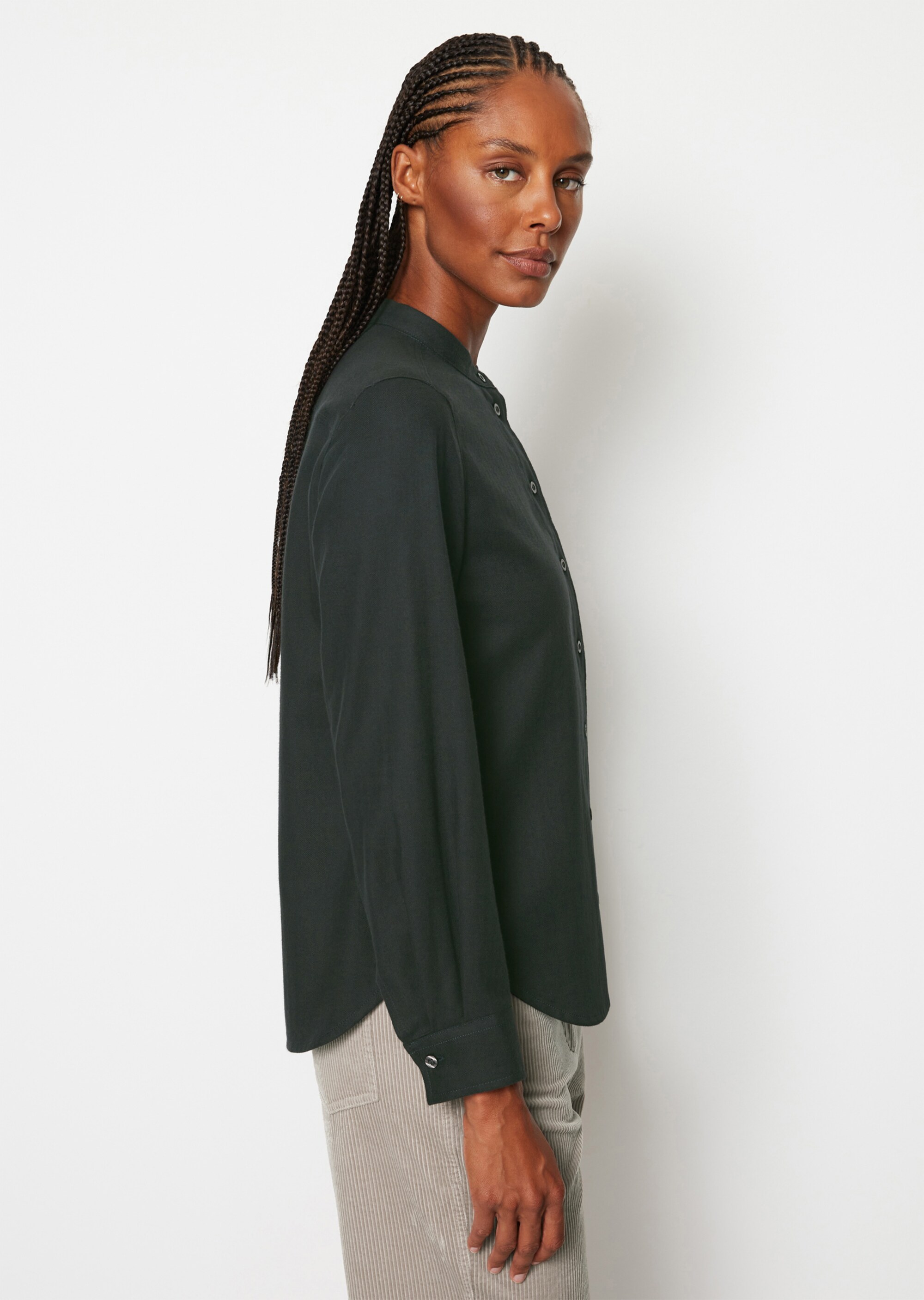 Flanell-Langarm-Bluseaus softer Herringbone-Qualität