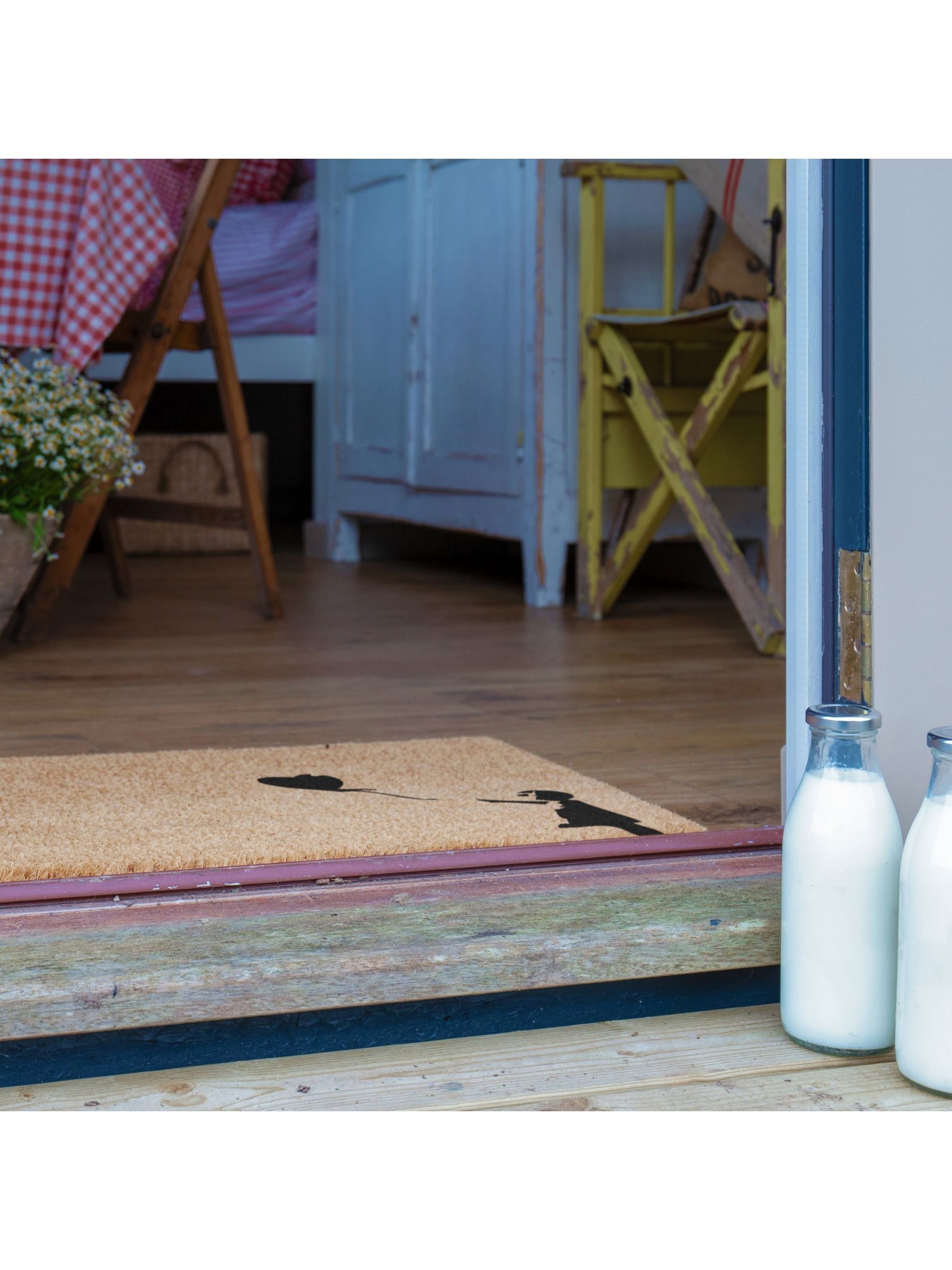 Artsy Mats Girl with a Balloon Graffiti Doormat