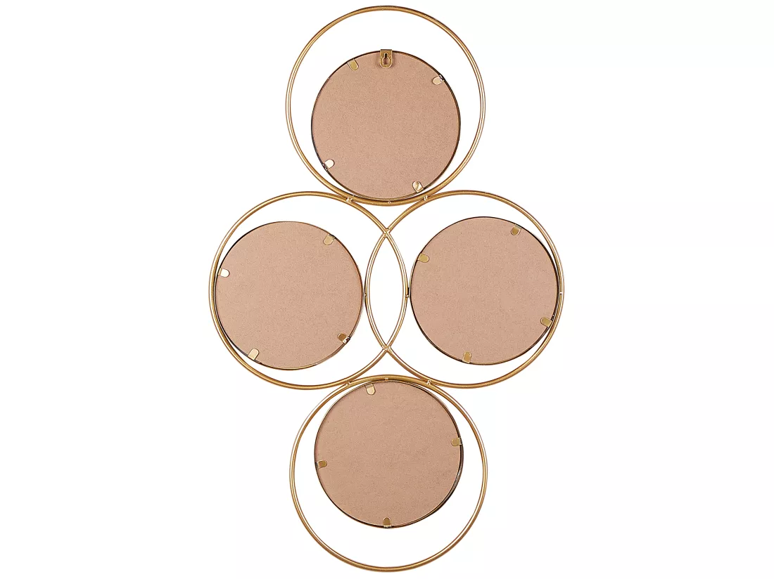 Miroir LESCAR 50 cm 80 cm Métal Doré