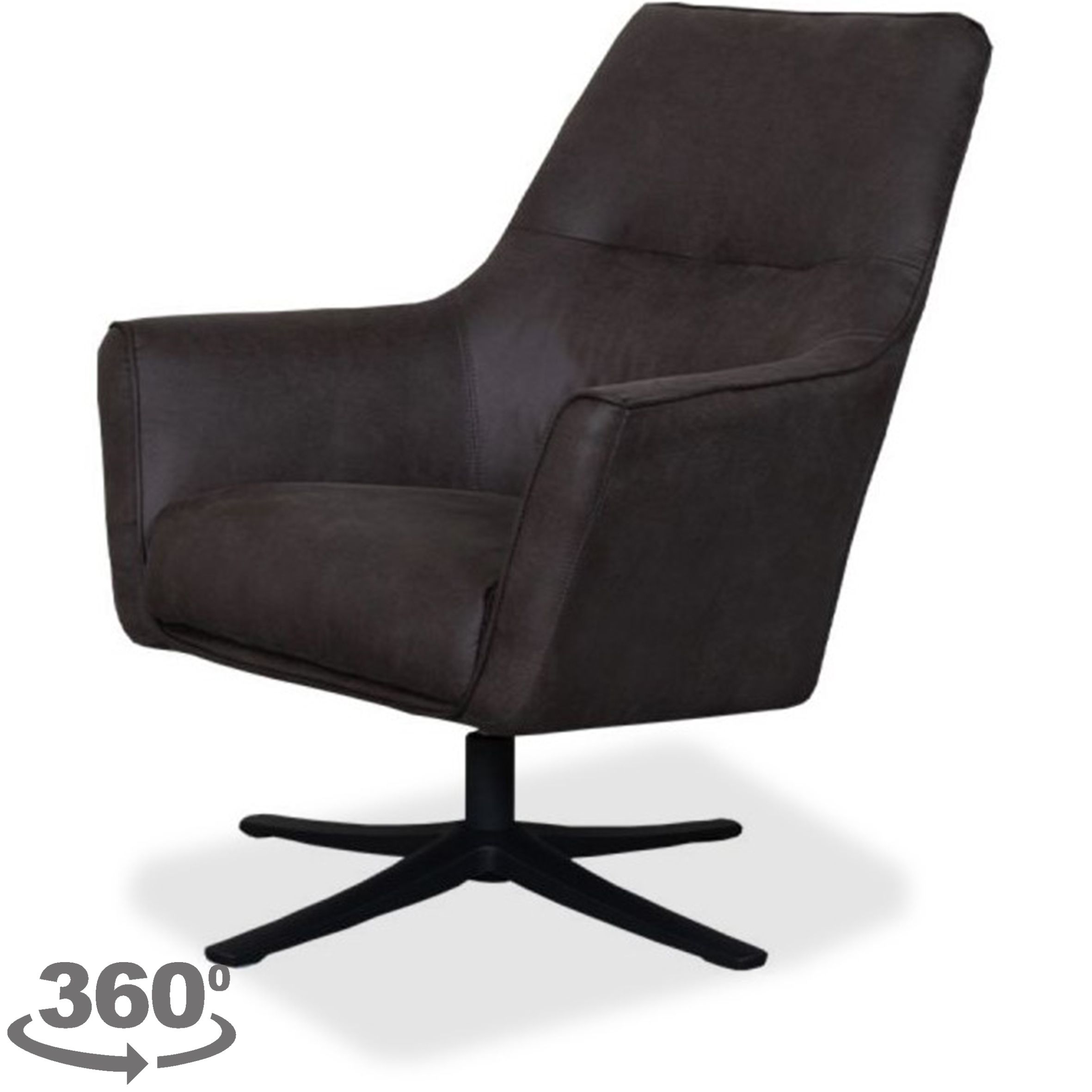 Fauteuil Antraciet CM-55.029 Tod B76 x D75 x H90 cm