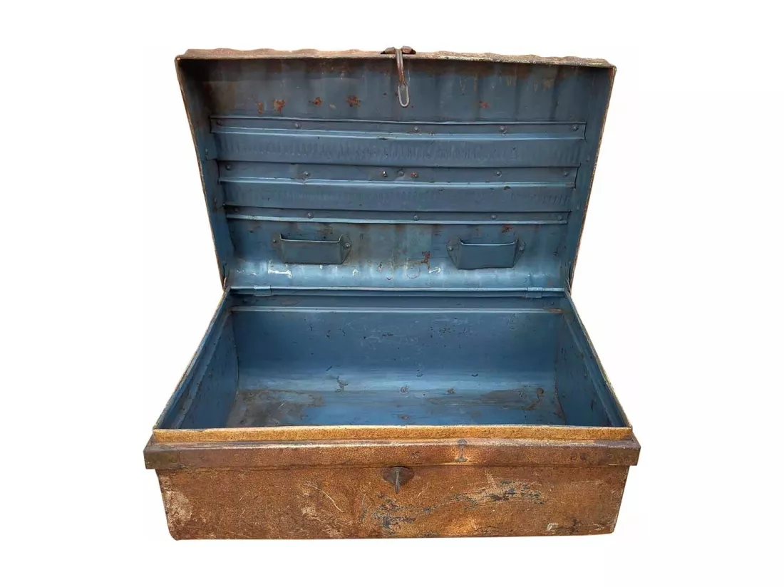 Valise en métal marron 71x49x33h
