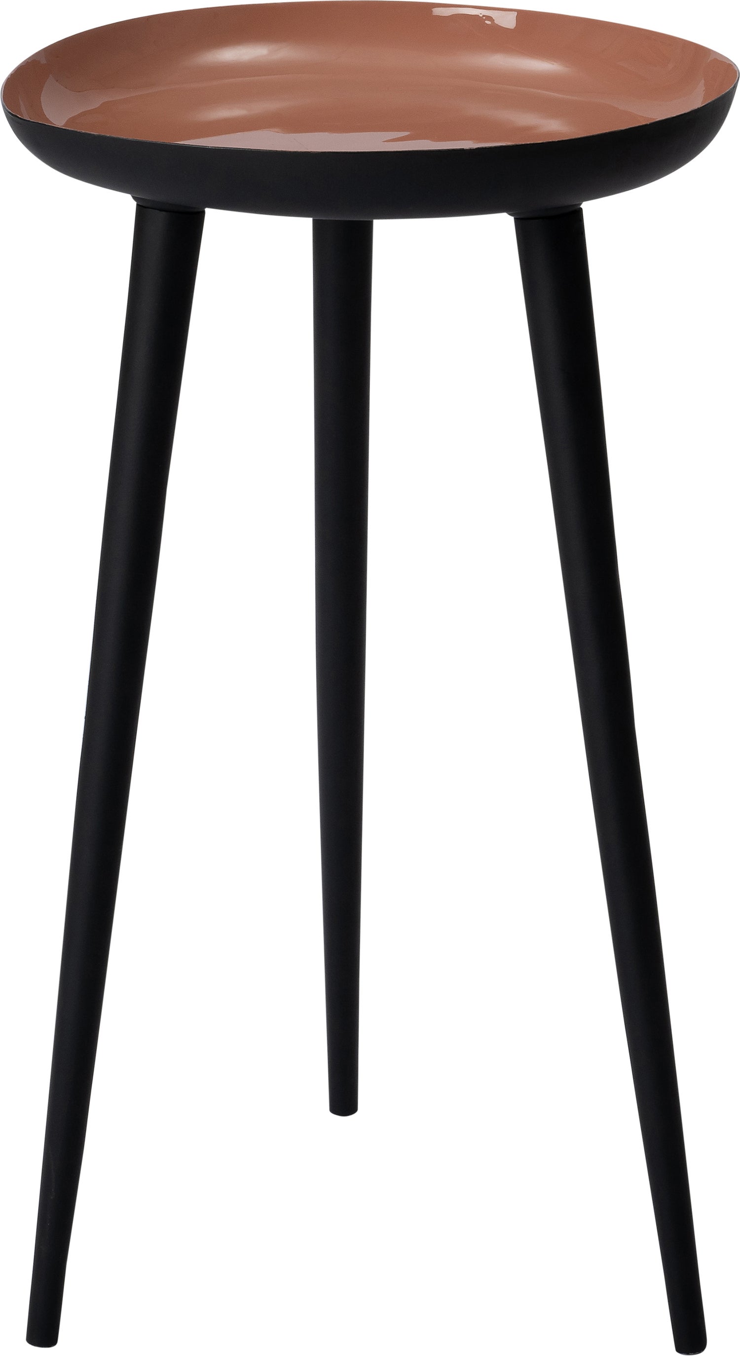 Intratuin bijzettafel Dia donkerroze / zwart D 32 H 55 cm