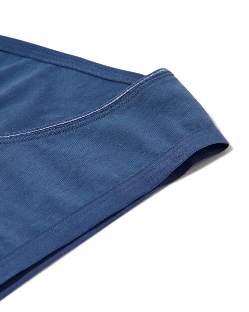 2 slips femme coton stretch bleu