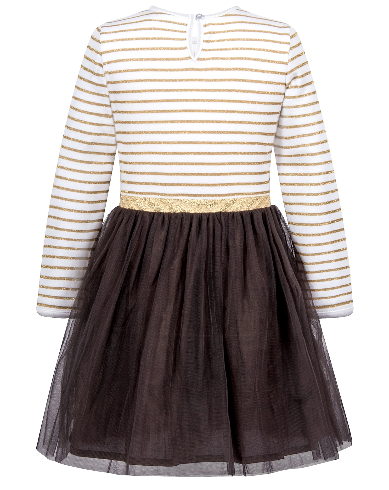 Langarmkleid GLAMOUR DEER in schwarz/gold