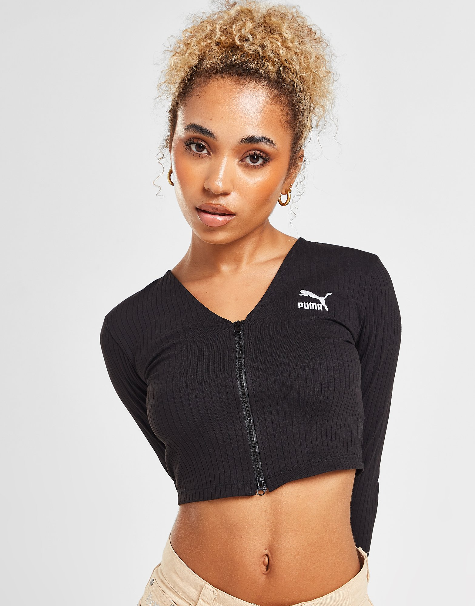 Puma Crop Top Manches Longues Femme