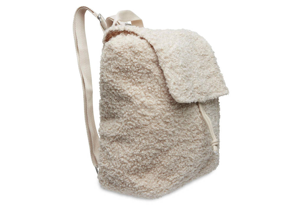 rugtasje boucle teddy ecru