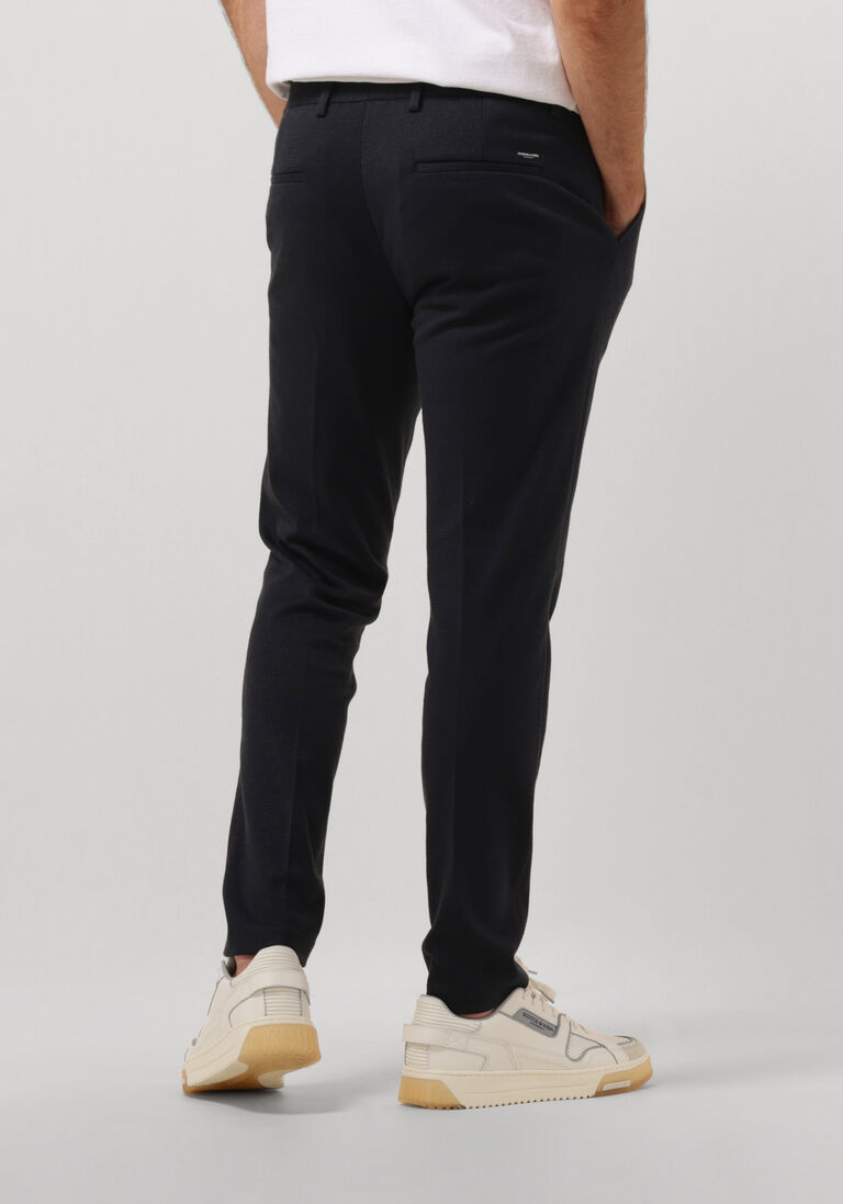SCOTCH & SODA donkerblauwe scotch & soda chino mott - super slim-fit yarn-dyed knitted chino