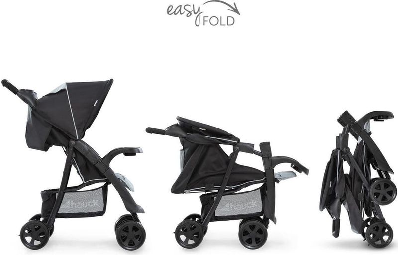Hauck Shopper Neo II buggy - vanaf geboorte - Caviar / Silver