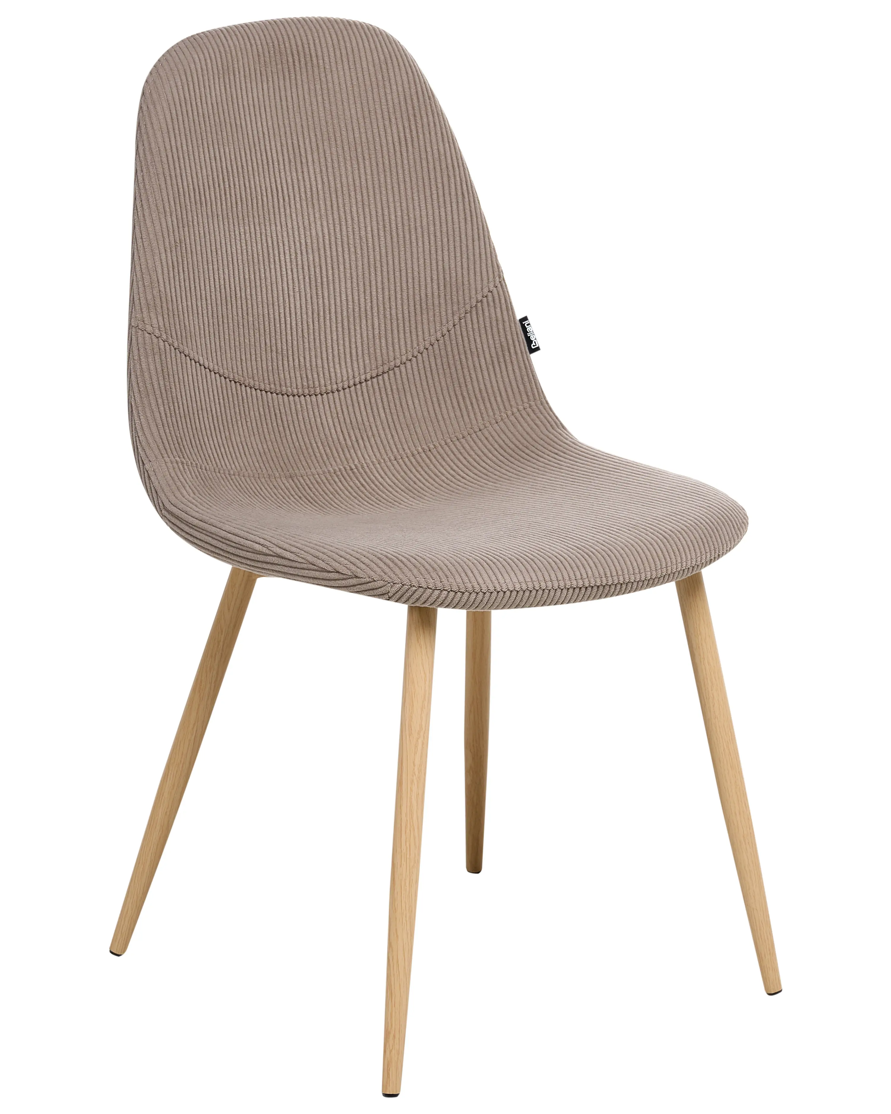 Set van 2 eetkamerstoelen HILDEN Corduroy Taupe
