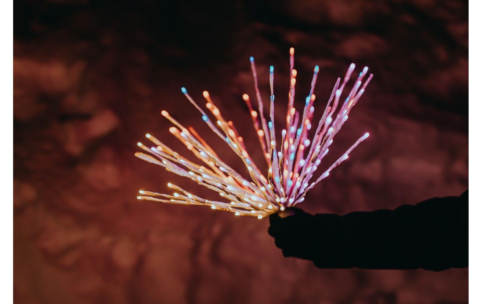 LED-Lichterkette Spritzer, 200 LEDs, Ø 40 cm,BT+WiFi,RGB<br>RGB Lights Spritzer