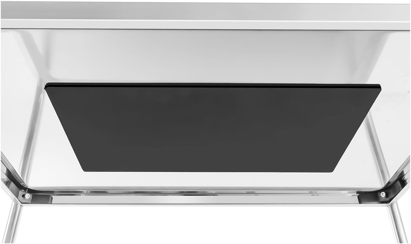 Royal Catering RCSW 3E Servierwagen Küchenwagen (2 Borde, 60 cm Abstand, vibrationsarme 360° drehbare Rollen, Feststellbremsen, bis 160 kg, Edelstahl)