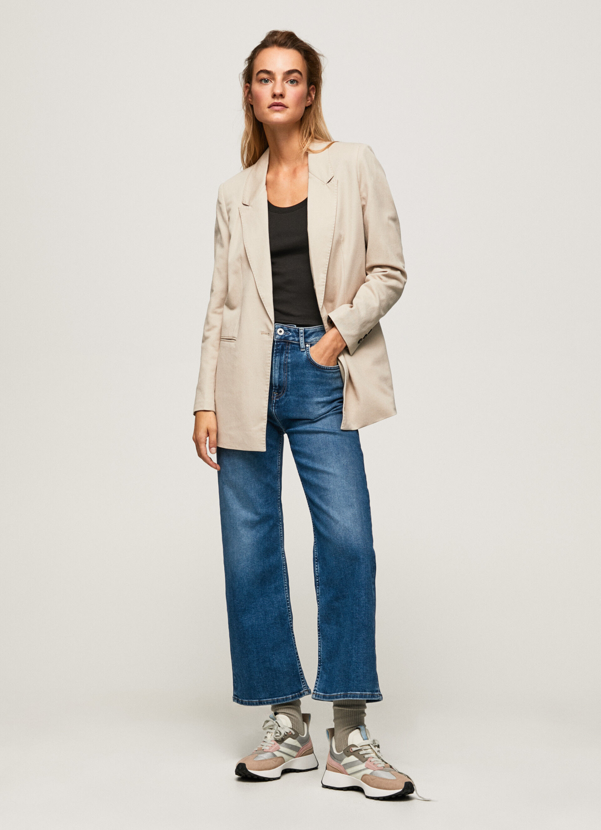 JEAN LEXA SKY FIT ANCHO TIRO ALTO - jeans