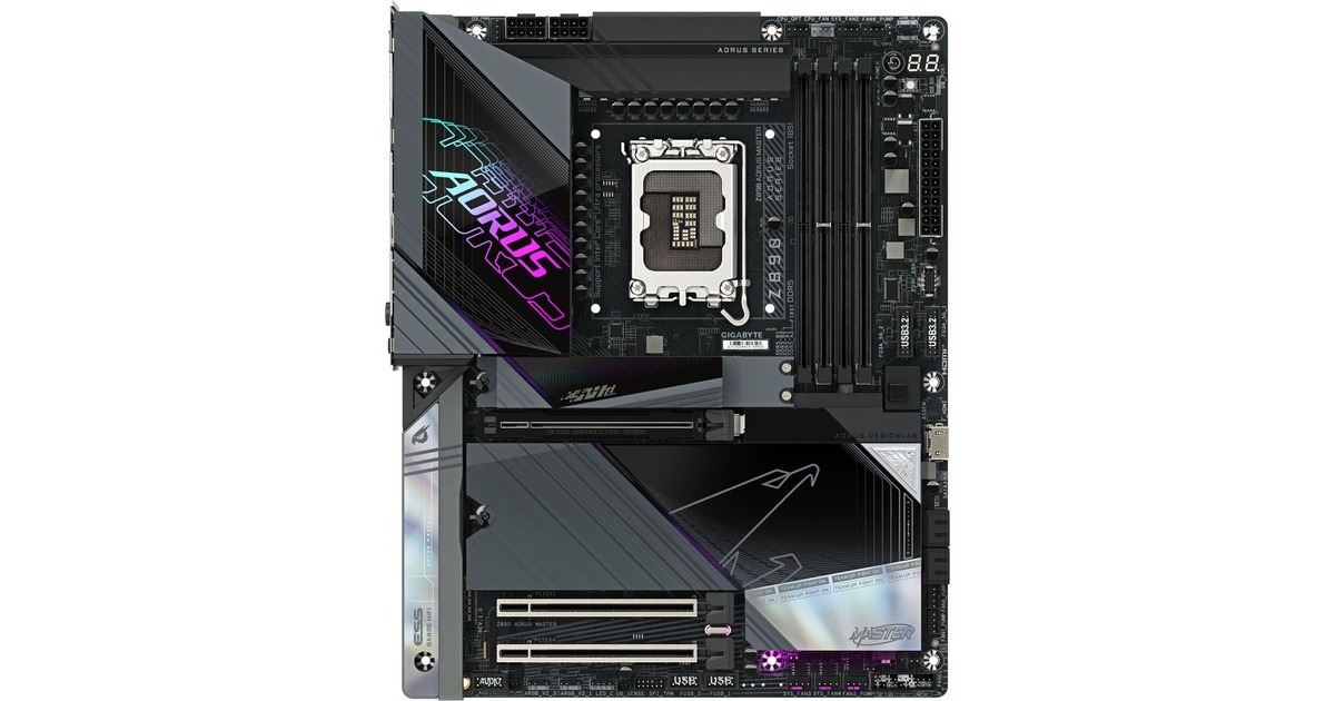 GIGABYTEZ890 AORUS MASTER socket 1851 moederbord  (RAID, 10Gb-LAN, Wi-Fi 7, BT, Sound, ATX)
