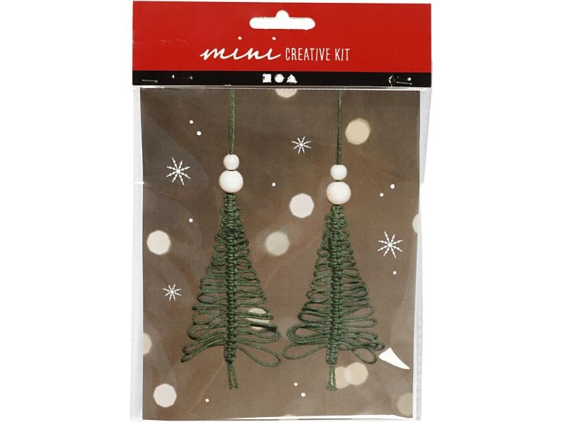 Creativ Company Mini Tannenbaum Makramee 2 Stück Mini Tannenbaum Macrame