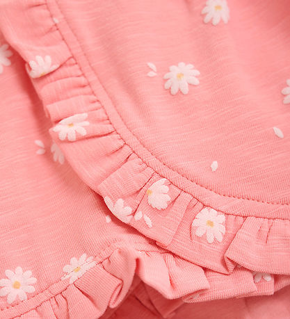 Minymo Shorts - Strawberry Ice m. Blomster