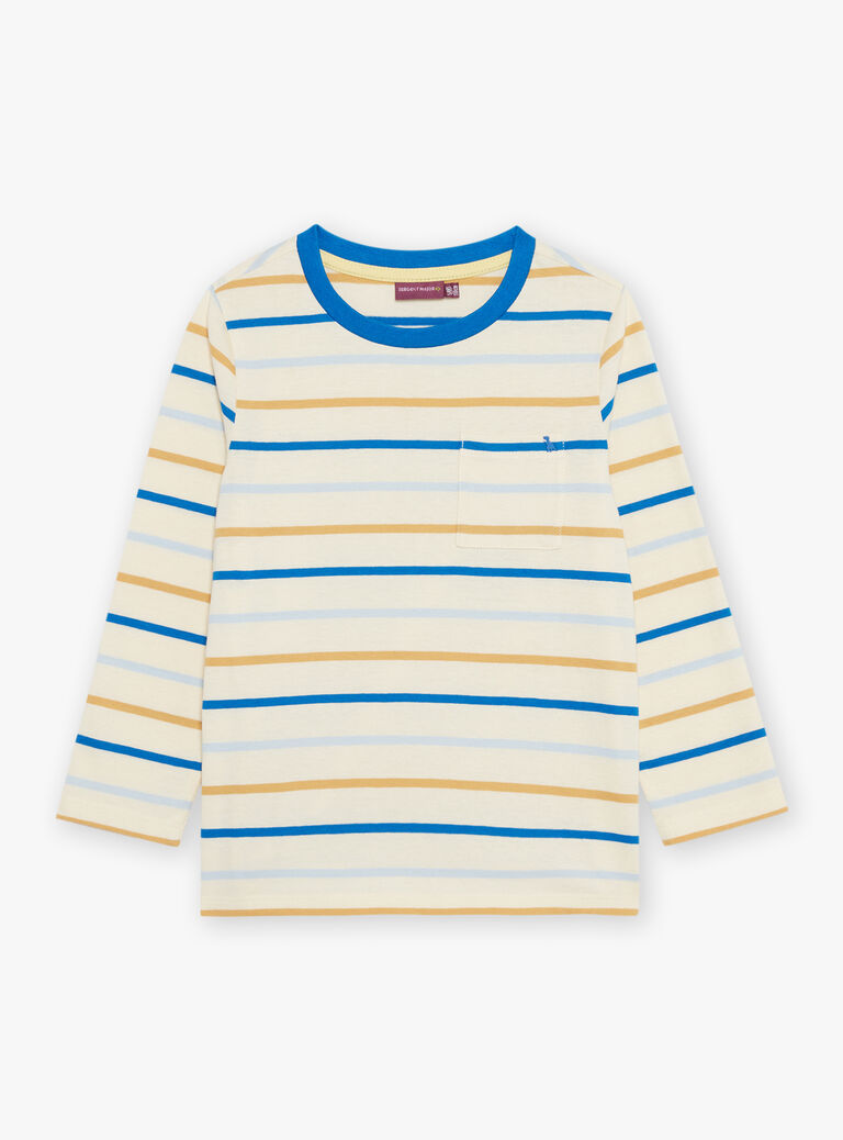 T-shirt écru à rayures