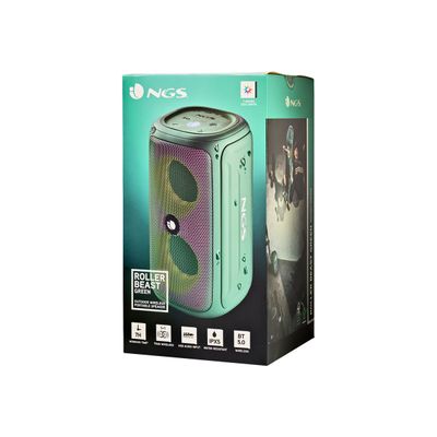 NGS Roller Beast - Mini enceinte sans fil - Bluetooth - 32 Watt - vert