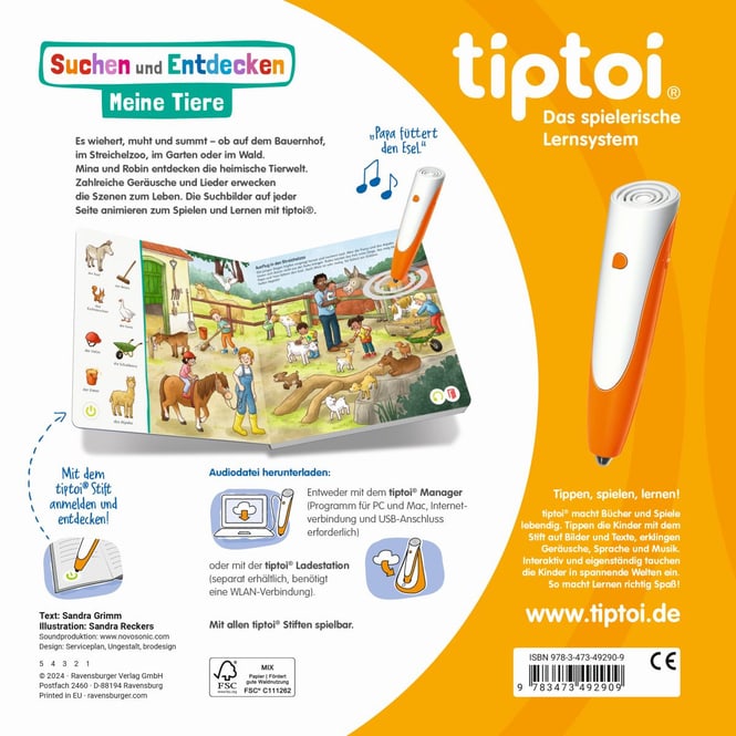 tiptoi® Buch - Suchen und Entdecken - Meine Tiere