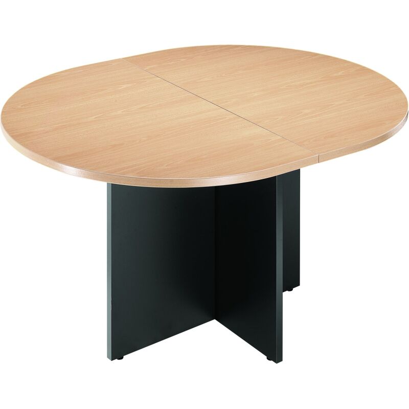 Table de réunion ovale modulable L140 x P 120 cm pieds croix Excellens