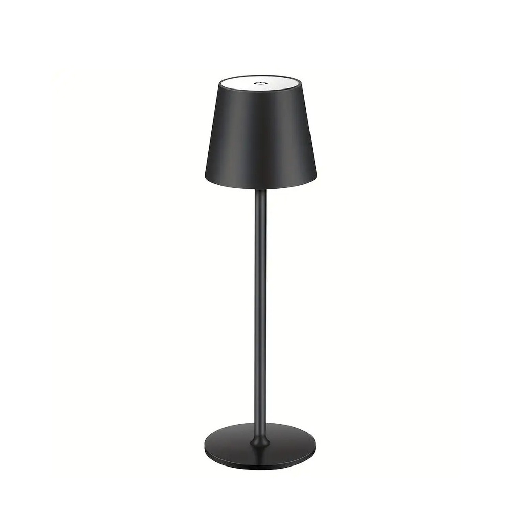 2in1 LED Akku Tischleuchte Home Deko Nachttisch Lampe Kabellose Beleuchtung mit Touch Steuerung - Schwarz